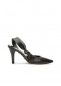 George Hogg Deri Stiletto Kadın Siyah Topuklu Ayakkabı 7005815
