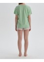 Dagi Yeşil Çizgili Modal Şortlu Pijama Takımı 22SW17101BD_YES