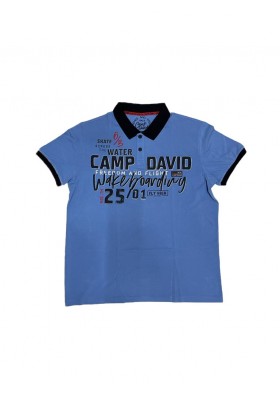 Camp David Erkek Mavi Polo Yaka Tişört CU2300-3611-44