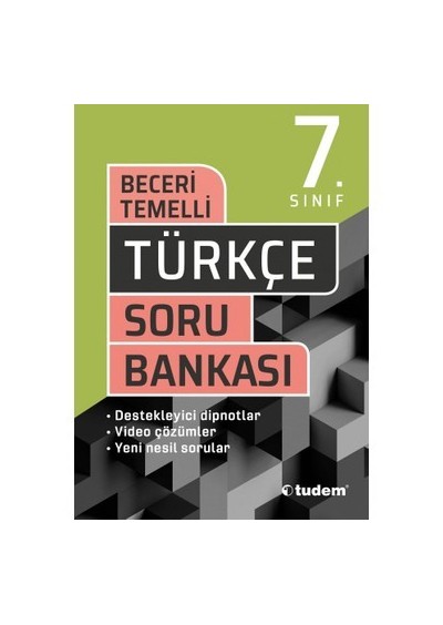 Tudem Yayınları 7. Sınıf Türkçe Beceri Temelli Soru Bankası Kitabı