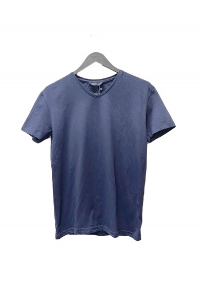 Pointback Erkek Lacivert Desenli Tişört 22Y5310