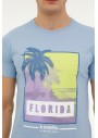 Kinetix SN813 FLORIDA T-SHIRT 2FX Mavi Erkek Kısa Kol T-Shirt