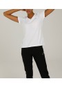 Kinetix Sn228 Basıc Pes V Neck T- Beyaz Kadın T-shirt