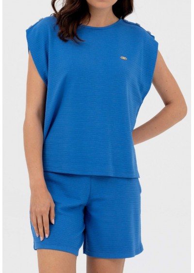 U.S. Polo Assn. Kadın Mavi O Yaka Regular Fit T-Shirt 1576405