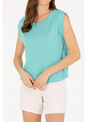 U.S. Polo Assn. Kadın Yeşil O Yaka Regular Fit T-Shirt 1576405