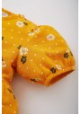 Defacto Kız Bebek Çiçekli Kısa Kollu Twill Elbise A0406A523SM