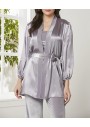 Pierre Cardin Kadife Saten 3'lü Kadın Crop'lu Pijama Takımı - 2050