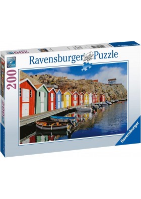 Ravensburger Scandinavian Harbourside 200 Piece Jigsaw Puzzle for Adults & Kids Age 10 Years Up – Sweden