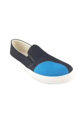Siyah Mavi Detaylı Kadın Ayakkabısı