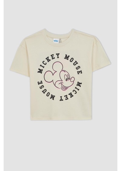 Defacto Kız Çocuk Disney Mickey & Minnie Regular Fit Kısa Kollu Tişört Z8820A623SM