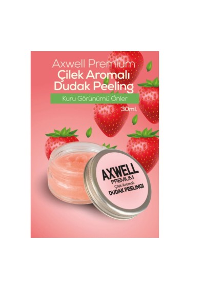 Axwell Premium Çilek Aromalı Dudak Bakım Peelingi 30ml